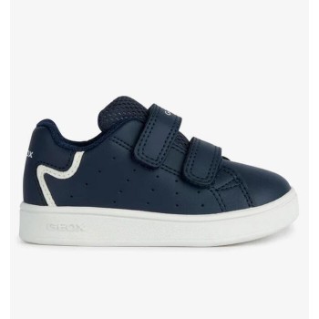 GEOX B ECLYPER ΠΑΙΔΙΚΑ SNEΑKERS ME ΣΚΡΑΤΣ NAVY  ΜΠΛΕ   B365LA000BCC4002 